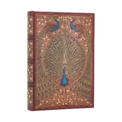 2027 Hafiz's Peacocks (Sangorski & Sutcliffe) Mini 12-Month Hardcover Dayplanner (Elastic Band Closure) Daily