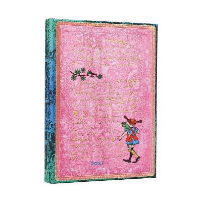 2027 Astrid Lindgren - Pippi Longstocking (Embellished Manuscripts Collection) Midi 12-Month Hardcover Dayplanner (Elastic Band Closure) Daily