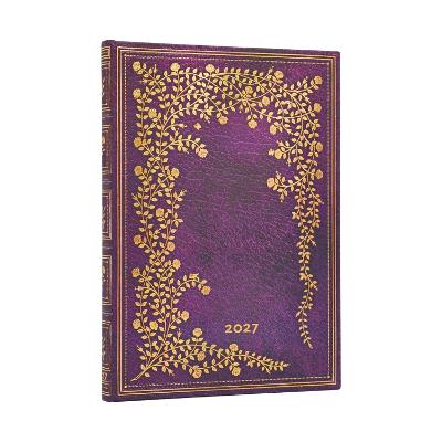2027 New York Rose (Gilded Age) Midi 12-Month Hardcover Dayplanner (Elastic Band Closure) Verso