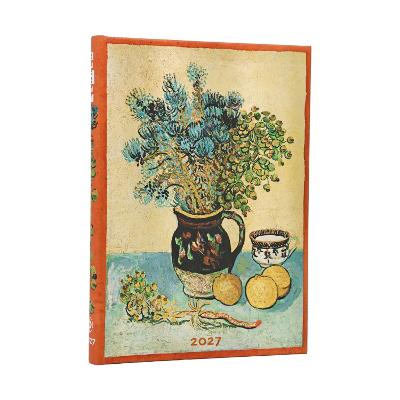 2027 Van Gogh's Still Life Midi 12-Month Hardcover Dayplanner (Elastic Band Closure) Verso