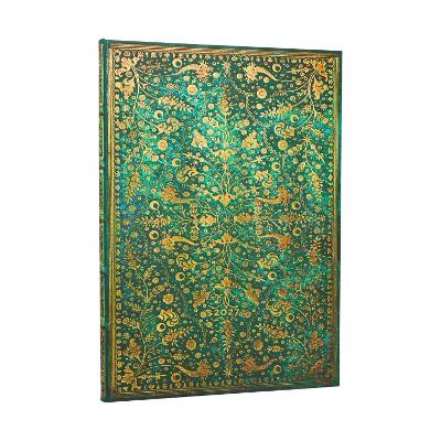 2027 Emerald Flower (Nature's Grace) Grande 12-Month Hardcover Dayplanner (Elastic Band Closure) Vertical