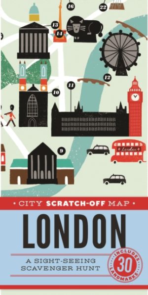 London - A Sightseeing Scavenger Hunt - City Scratch-Off Map